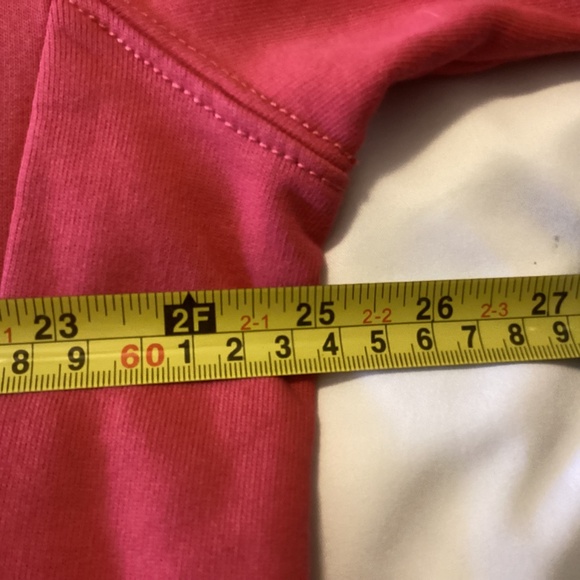 MENS CHAPS EVERYDAY FLEECE PULLOVER 1/4 ZIP SALMON/PINK COLOR XXL - Picture 7 of 9